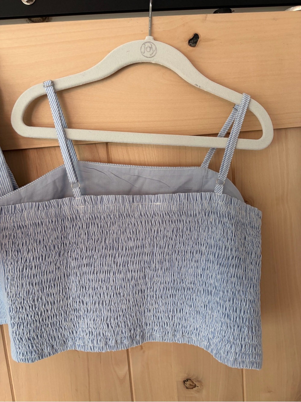 Striped Blue Tie-Waist Skort and Tank Top for Girls - Picture 6 of 8